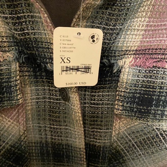 Free people Annelli plaid shacket xs new with tags - Picture 4 of 4
